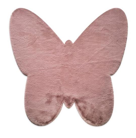 Εικόνα της NewPlan Χαλί Puffy JM7 Dark Pink Butterfly Antislip - 160X160Β