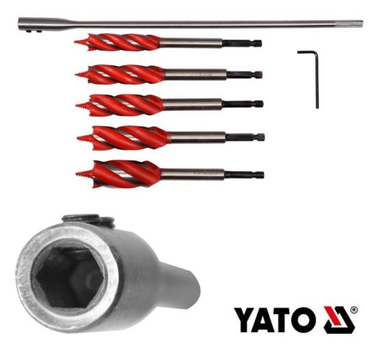 Εικόνα της Yato Σετ 7τμχ. Τρυπάνια με Εξάγωνο Στέλεχος για Ξύλο YT-44693