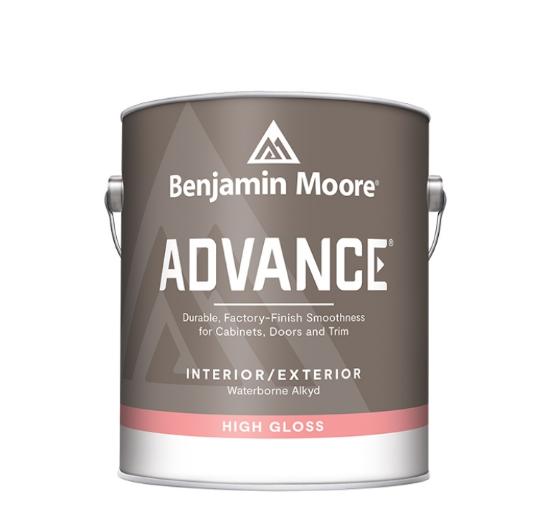 Εικόνα της Benjamin Moore Advance Γυαλιστερό Πλαστικό ΥδρόΧρώμα για Εξωτερική Χρήση Λευκό