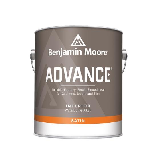 Εικόνα της Benjamin Moore Advance Σατινέ Πλαστικό ΥδρόΧρώμα για Εσωτερική Χρήση Λευκό