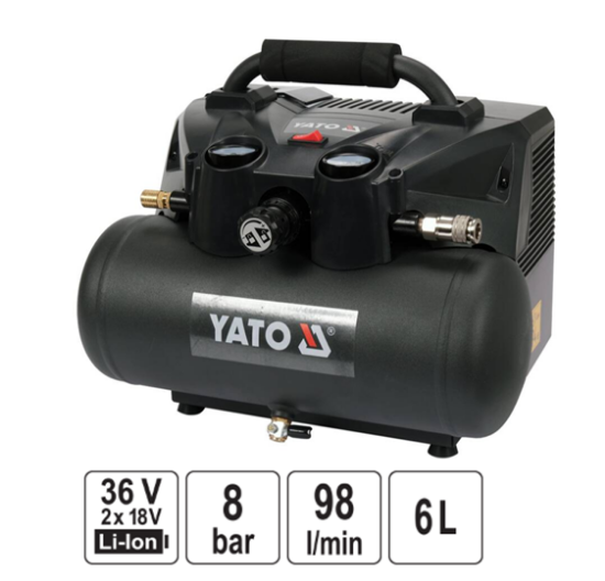 Εικόνα της Yato Αεροσυμπιεστής 6L 2X18V YT-23242