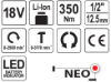 Εικόνα της Yato Μπουλονόκλειδο Solo 1/2-18V 350Nm YT-827792