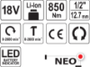 Εικόνα της Yato Μπουλονόκλειδο Solo 1/2-18V 850Nm YT-827793