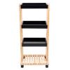 Εικόνα της Estia Τρόλεϊ Κουζίνας Bamboo Essentials 4 Επιπέδων 40x30x88cm Μαύρο