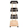 Εικόνα της Estia Τρόλεϊ Κουζίνας Bamboo Essentials 4 Επιπέδων 40x30x88cm Μαύρο