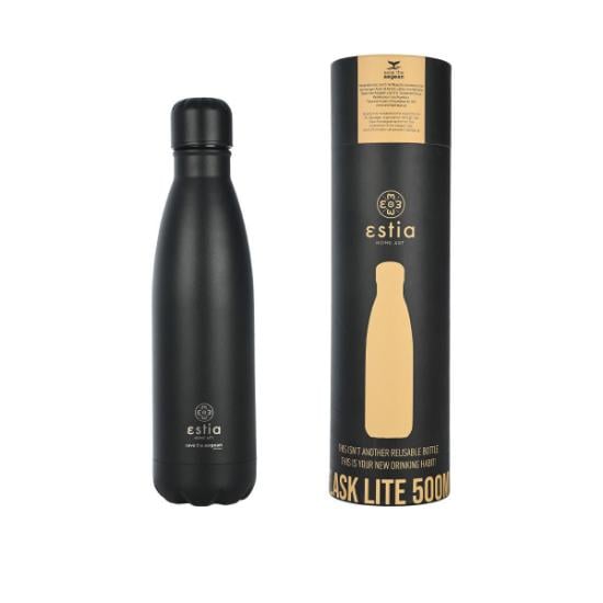 Εικόνα της Estia Θερμός Flask Lite Save the Aegean 500ml Matte Black