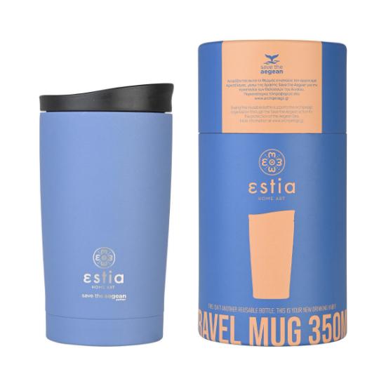 Εικόνα της Estia Save The Aegean Ποτήρι Θερμός Ανοξείδωτο BPA Free 350ml - Μπλε