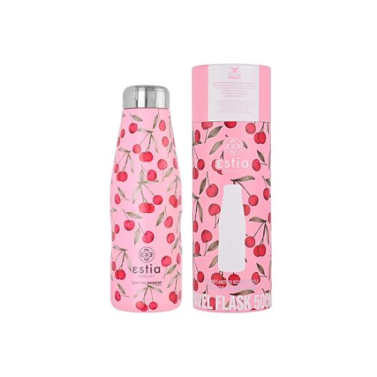 Εικόνα της Estia Θερμός Travel Flask Save the Aegean 500ml Cherry Rose