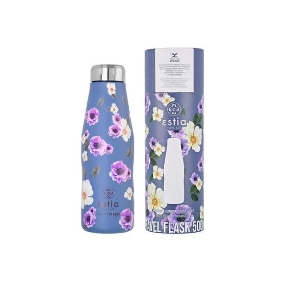 Εικόνα της Estia Θερμός Travel Flask Save the Aegean 500ml Garden Blue