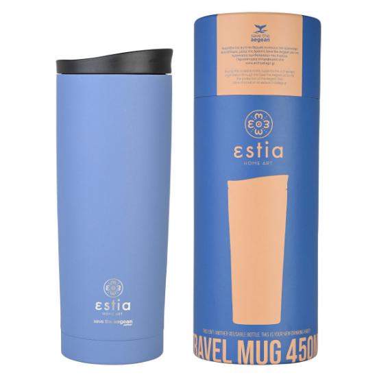 Εικόνα της Estia Save The Aegean Ποτήρι Θερμός Ανοξείδωτο BPA Free 500ml - Μπλε