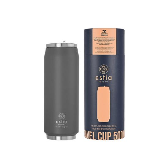 Εικόνα της Estia Θερμός Travel Cup Grey Matte 500ml Save the Aegean