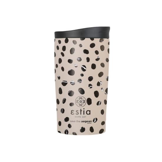 Εικόνα της Estia Θερμός Travel Mug Save The Aegean 350Ml Leopard Taupe