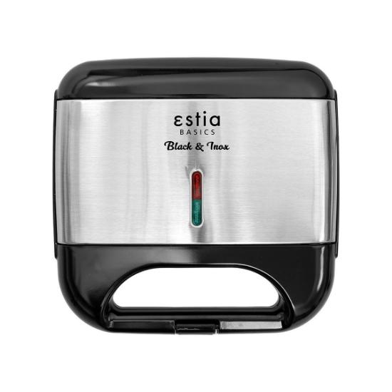 Εικόνα της Estia Τοστιέρα Black & Inox 2 Θέσεων 800w