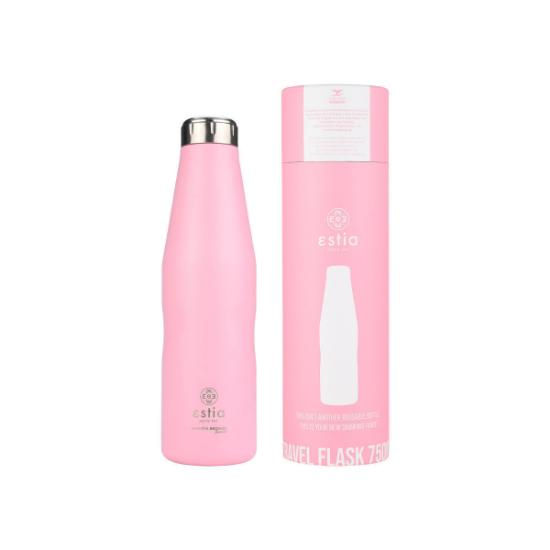 Εικόνα της Estia Travel Flask Save Aegean Θερμός Ανοξείδωτο BPA Free  750ml - Ροζ