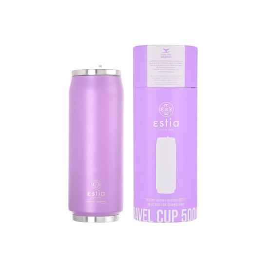 Εικόνα της Estia Θερμός Travel Cup Purple Matte 500ml Save the Aegean