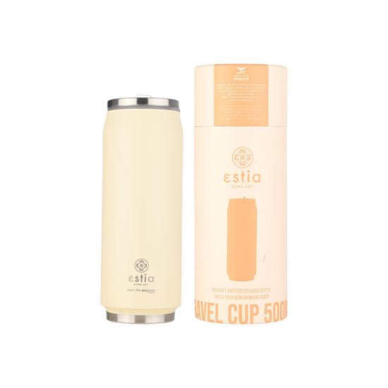 Εικόνα της Estia Travel Cup Θερμός Ανοξείδωτο BPA Free Save The Aegean 500ml - Lily White