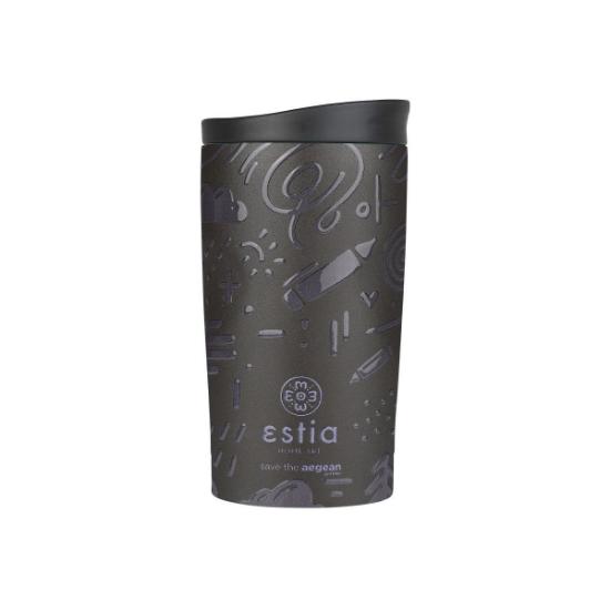 Εικόνα της Estia Θερμός Travel Mug Save The Aegean 350Ml Noir Echo