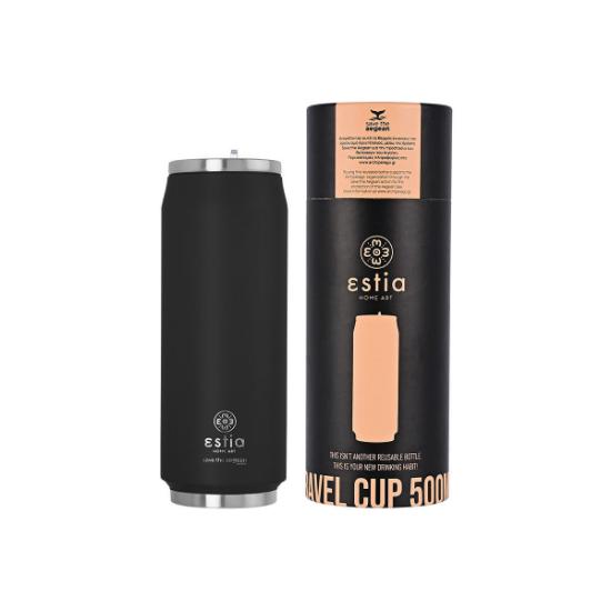 Εικόνα της Estia Θερμός Travel Cup Black Matte 500ml Save the Aegean