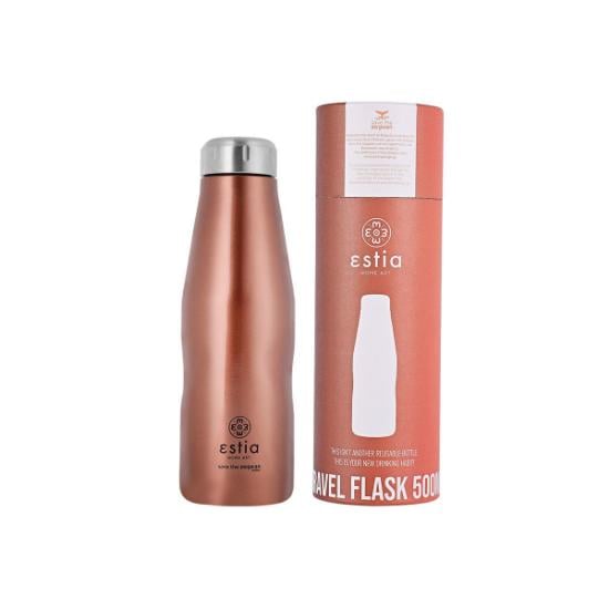 Εικόνα της Estia Θερμός Travel Flask Rose Gold 500ml Save the Aegean