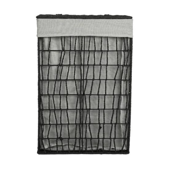 Εικόνα της Estia Καλάθι Απλύτων Nest 37X22X55Cm 2 Θεσεων Μαυρο