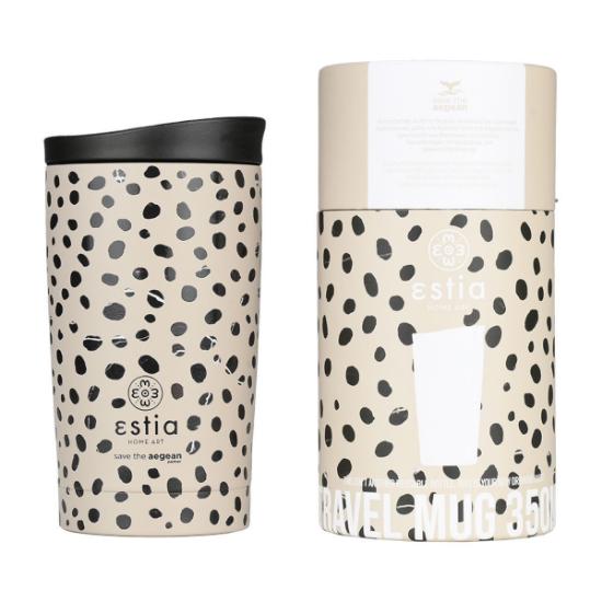 Εικόνα της Estia Θερμός Travel Mug Save The Aegean 350Ml Leopard Taupe