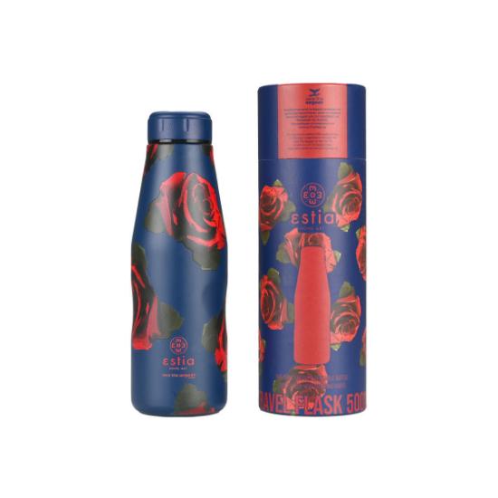 Εικόνα της Estia Θερμός Travel Flask Save The Aegean 500Ml Electric Roses