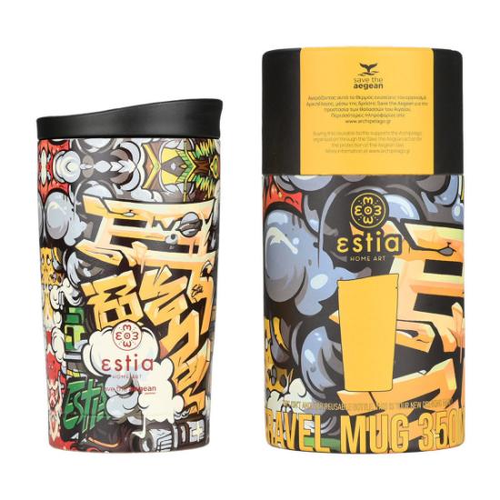 Εικόνα της Estia Θερμός Travel Mug Save The Aegean 350Ml Graffiti Rhythm