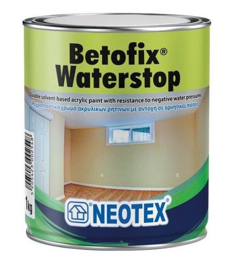 Εικόνα της Neotex Betofix Waterstop Ψυχροπλαστικό Χρώμα Μεγάλης Αντοχής σε Αρνητικές Πιέσεις Διαλύτου Λευκό