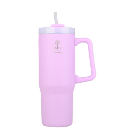 Εικόνα της Estia Estia Θερμος Straw Tumbler Xl Save The Aegean 900Ml Lavender Purple