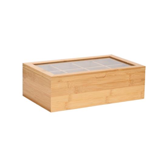 Εικόνα της Estia Κουτί Αποθήκευσης Bamboo 8 Θηκες 31X19X9cm Με Καπάκι