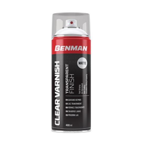 Εικόνα της Benman Σπρέι Βερνίκι Clear Varnish με Ματ Εφέ Διάφανο 400ml