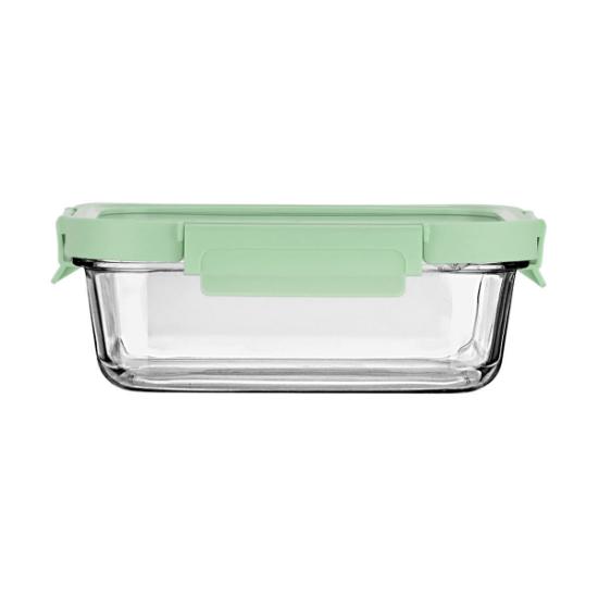 Εικόνα της Estia Φαγητοδοχείο Click&Seal Γυάλινο 1050ml 21.6X16.5X7.4cm Με Καπάκι Πλαστικό Mint