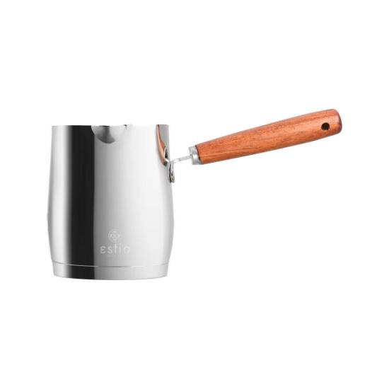 Εικόνα της Estia Μπρίκι Ανοξείδωτο Mokka 345Ml Με Ξύλινη Λαβή