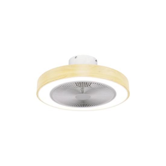 Εικόνα της Estia Ανεμιστήρας Οροφης Halo Flow 50Cm 15W Με Cct Led Φωτισμό 45W & Τηλεχειριστήριο Οψη Ξυλου