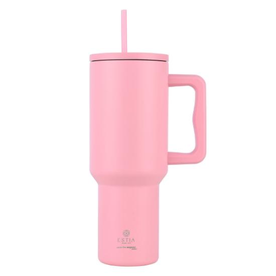 Εικόνα της Estia Θερμός Straw Tumbler Xl Save The Aegean 1200Ml Blossom Rose