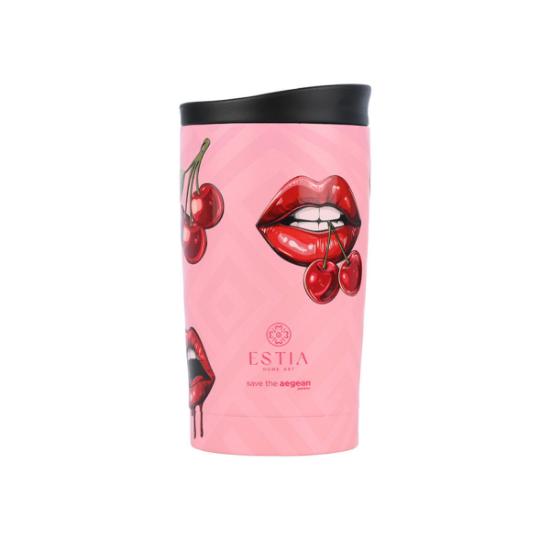 Εικόνα της Estia Θερμός Travel Mug Save The Aegean 350Ml Blush Pop