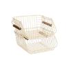 Εικόνα της Estia Καλάθι Οργάνωσης Allure Μεταλλικό 26.5X29.5X16Cm Στοιβαζόμενο Ivory