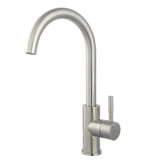 Εικόνα της Ferro Camira Ψηλή Μπαταρία Κουζίνας Πάγκου Inox Ασημί