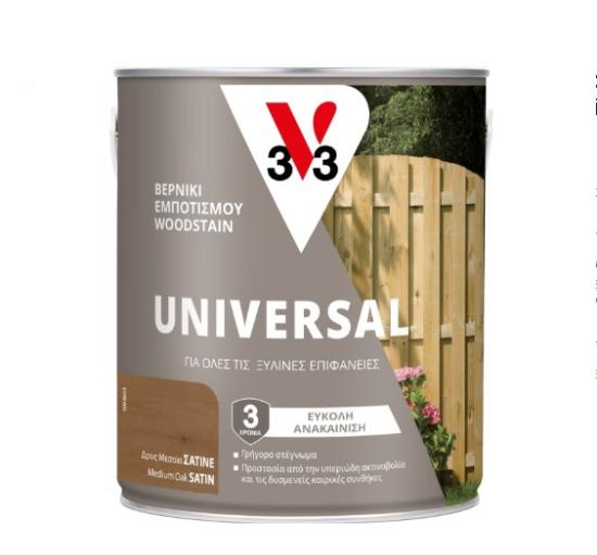Εικόνα της 3v3 Universal Βερνίκι Εμποτισμού Ξύλου Νερού Σατινέ Εσωτερικής & Εξωτερικής Χρήσης