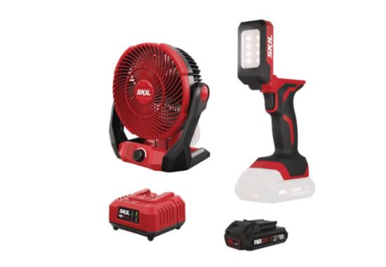 Εικόνα της Skil Σετ Ανεμιστήρας Μπαταρίας 3164CA & Προβολέας Led 3155CA Με Μπαταρία 2,0Ah & Φορτιστή 2,4Α