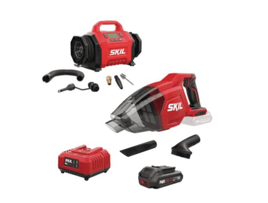 Εικόνα της Skil Σετ Αεροσυμπιεστής 3153 CA & Σκουπάκι Χειρός 3158 CA με μπαταρία 2.0Ah & Φορτιστή 2,4Α