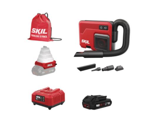 Εικόνα της Skil Σετ Ταξιδιού Σκούπα-Τρόμπα & Προβολέας - Αντάπτορας Φόρτισης 3314DA με Μπαταρία 2,0Ah & Φορτιστή 2,4Α