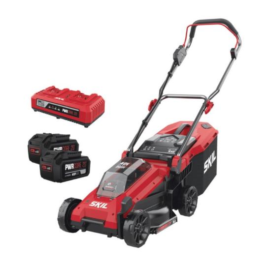 Εικόνα της Skil Σετ Χλοοκοπτική Μηχανή Μπαταρίας, Ωθούμενη 0130 CA με 2 μπαταρίες 4.0Ah & Φορτιστή Δύο Θέσεων 2,4Α
