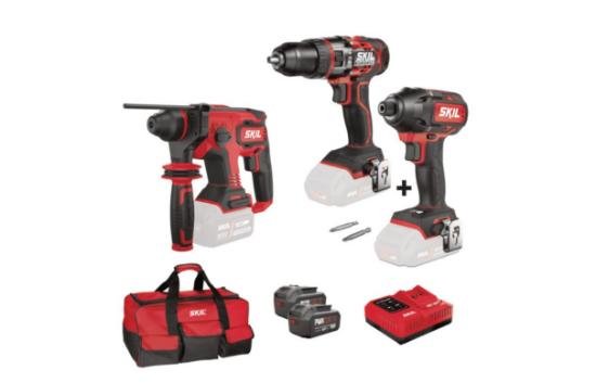 Εικόνα της Skil Σετ  Δραπανοκατσάβιδο κρουστικό (3070CA) BL 20V-60Nm, Κατσαβίδι παλμικό (3230CA) X2 Mπαταρίες 5,0Ah , Ταχυφορτιστή 6,0Α, Τσάντα & Δώρο Περιστροφικό Πιστολέτο 3850CA