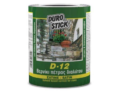 Εικόνα της Durostick D-12 Βερνικί Πέτρας Διαλύτου Σατινέ 15lt