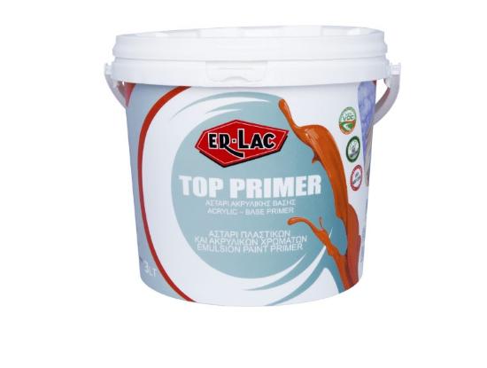 Εικόνα της Er-Lac Top Primer Υδατοδιάλυτο Αστάρι Ακρυλικής Βάσης Κατάλληλο για Γυψοσανίδα ,Δομικά Υλικά ,Τοιχοποιία 10lt