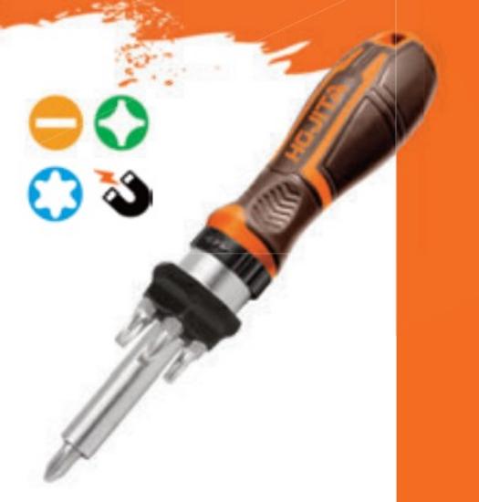 Εικόνα της Hojita Κατσαβίδι Χειρός Καστάνιας με Μύτες 8τμχ