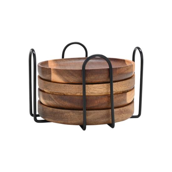 Εικόνα της Estia Estia Σουβέρ Allure 10X1.5Cm Με Μεταλλική Βάση Σετ 4 Τεμ.