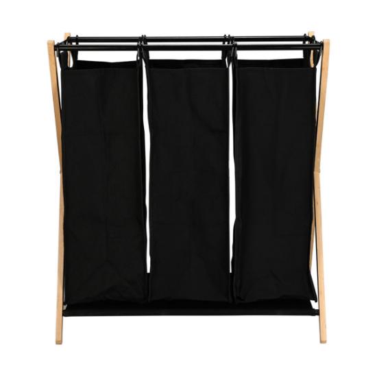 Εικόνα της Estia Estia Καλάθι Απλύτων Bamboo Essentials 102Lt 3 Θέσεων 68X40X76Cm Μαύρο
