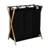 Εικόνα της Estia Estia Καλάθι Απλύτων Bamboo Essentials 102Lt 3 Θέσεων 68X40X76Cm Μαύρο